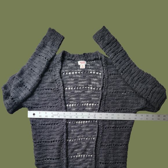 Mossimo Supply Co.  Black Loose Knit Open Duster Cardigan, Size Small - Picture 5 of 6